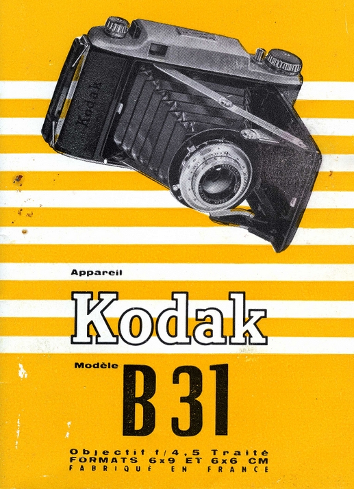 Kodak Pathé - Kodak 4,5 modèle B31  notice