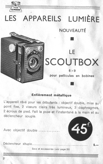 Lumière - Scoutbox notice